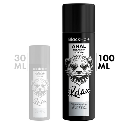 BLACK HOLE - ANAL RELAXING JOJOBA RELAX SILICONE BASE 100 ML - My naughty haven #