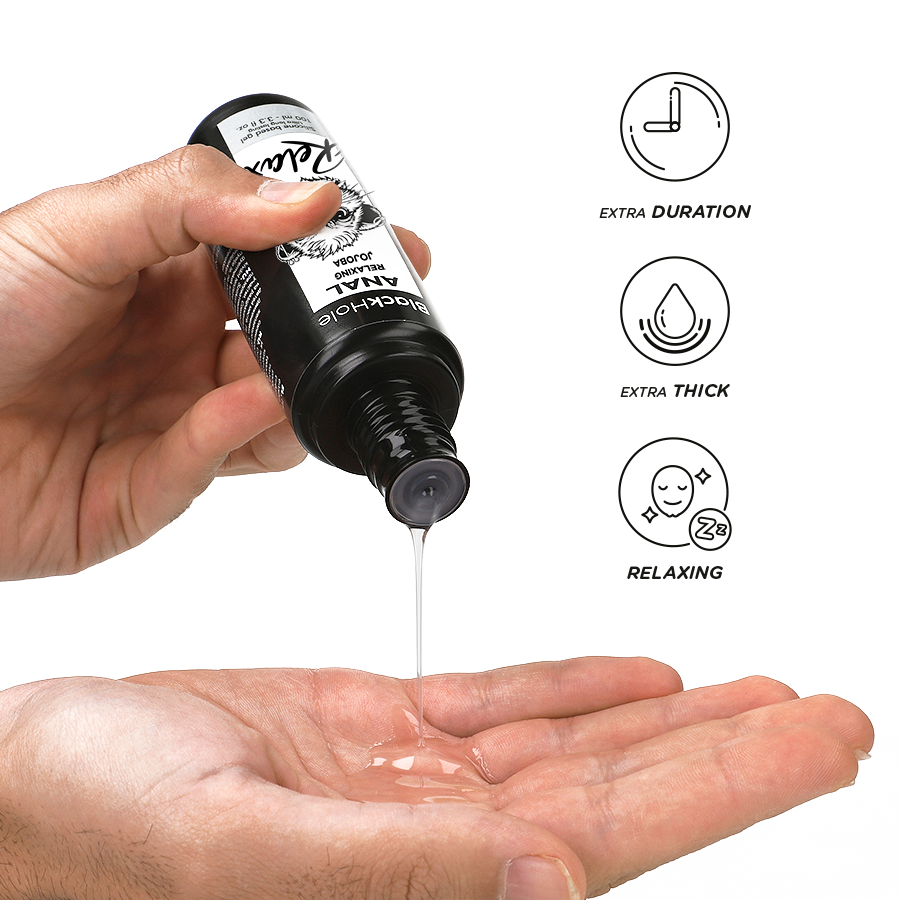BLACK HOLE - ANAL RELAXING JOJOBA RELAX SILICONE BASE 100 ML - My naughty haven #