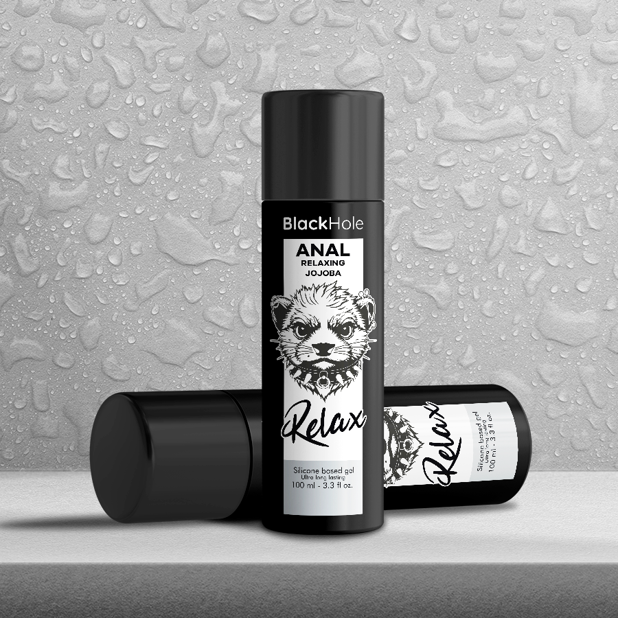 BLACK HOLE - ANAL RELAXING JOJOBA RELAX SILICONE BASE 100 ML - My naughty haven #