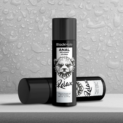 BLACK HOLE - ANAL RELAXING JOJOBA RELAX SILICONE BASE 100 ML - My naughty haven #