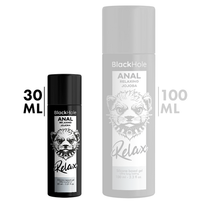 BLACK HOLE - ANAL RELAXING JOJOBA RELAX SILICONE BASE 30 ML - My naughty haven #