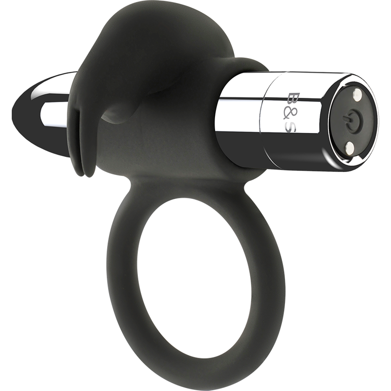 BLACK&SILVER - BURTON RECHARGEABLE RING 10 VIBRATION MODES - My naughty haven #
