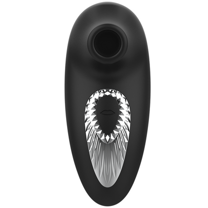 BLACK&SILVER - DRAKE DELUXE SUCKING VIBE RECHARGEABLE SILICONE BLACK - My naughty haven #
