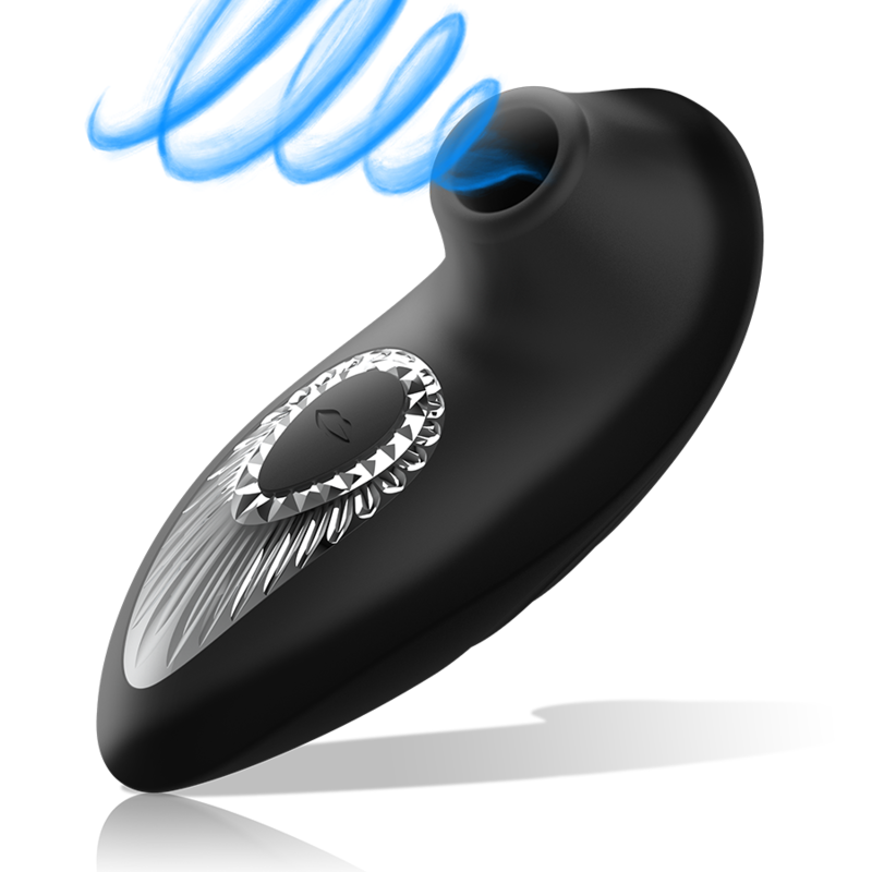 BLACK&SILVER - DRAKE DELUXE SUCKING VIBE RECHARGEABLE SILICONE BLACK - My naughty haven #