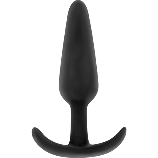 BLACK&SILVER - HANSEL SILICONE ANAL PLUG WITH SMALL HANDLE - My naughty haven #
