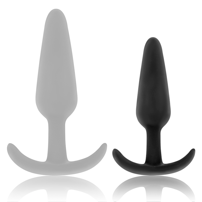 BLACK&SILVER - HANSEL SILICONE ANAL PLUG WITH SMALL HANDLE - My naughty haven #