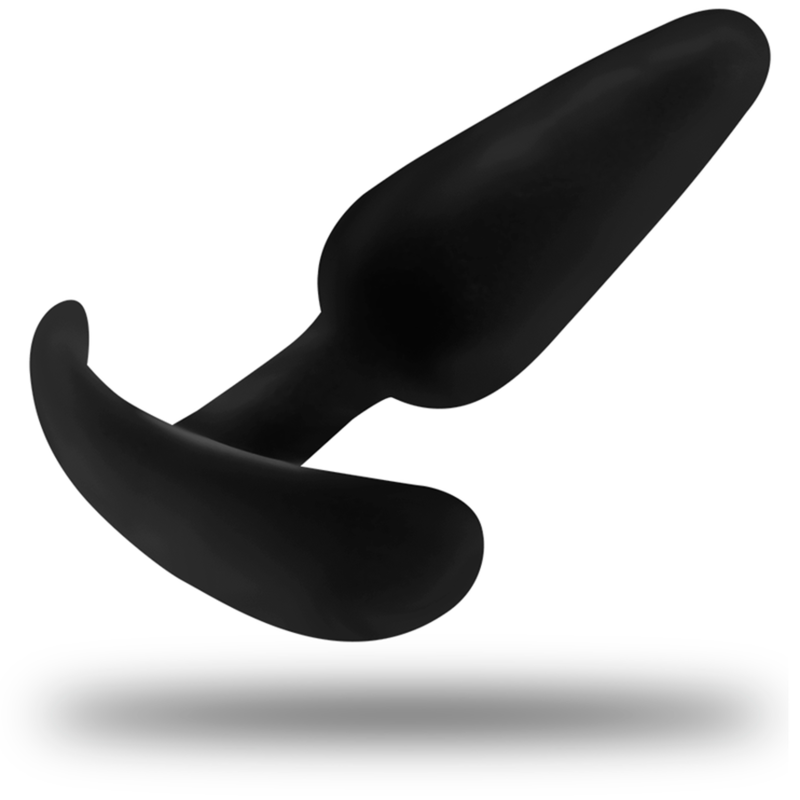BLACK&SILVER - HANSEL SILICONE ANAL PLUG WITH SMALL HANDLE - My naughty haven #