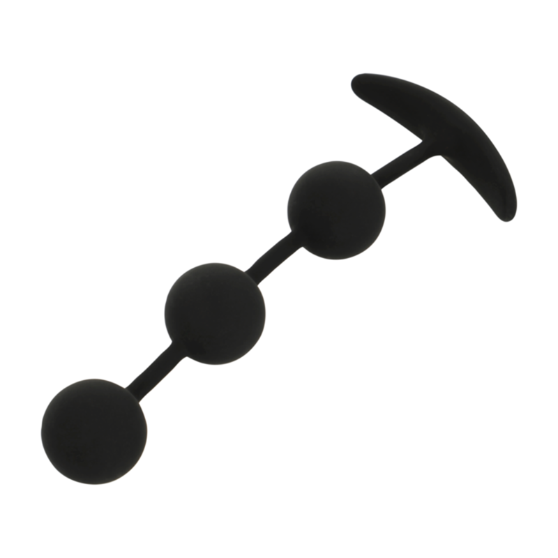 BLACK&SILVER - HARRY ANAL ROSARY 3 SILICONE SPHERES 14 CM - My naughty haven #