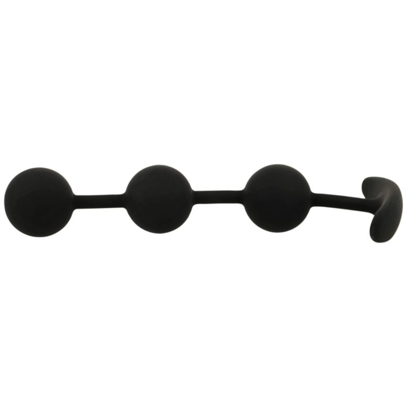 BLACK&SILVER - HARRY ANAL ROSARY 3 SILICONE SPHERES 14 CM - My naughty haven #