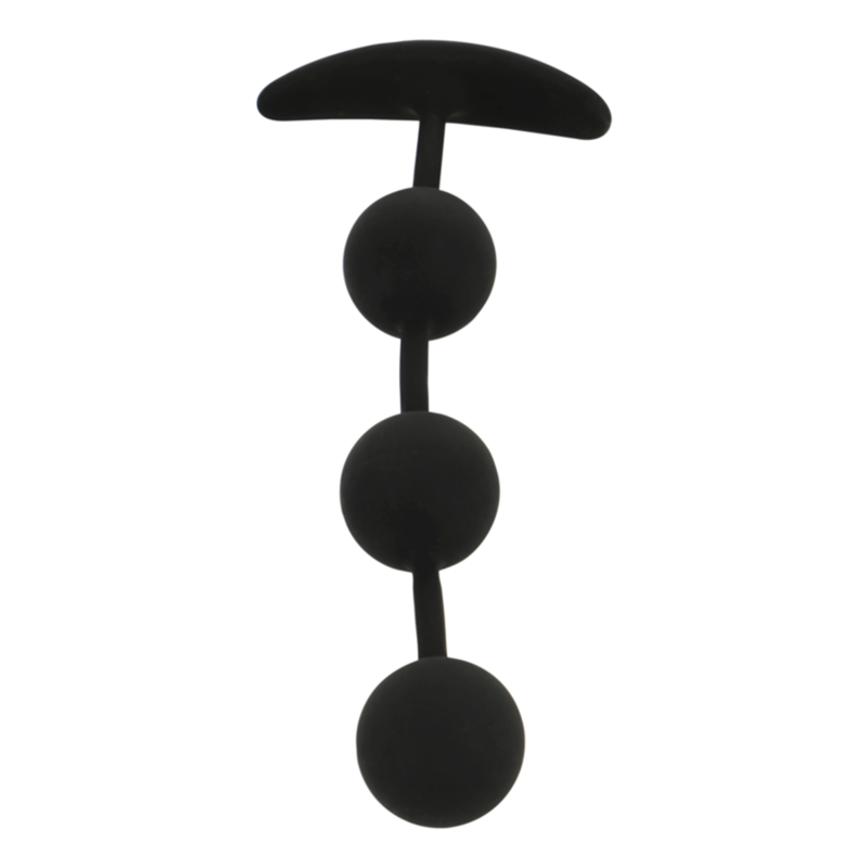 BLACK&SILVER - HARRY ANAL ROSARY 3 SILICONE SPHERES 14 CM - My naughty haven #