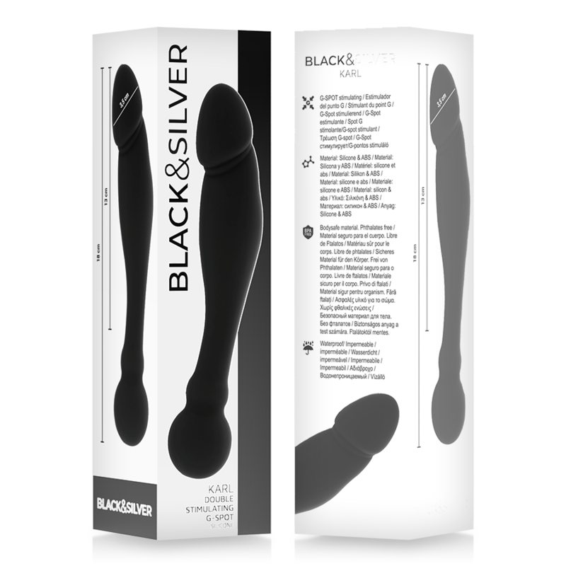 BLACK&SILVER - KARL G-POINT STIMULATING DILDO 18 CM - My naughty haven #