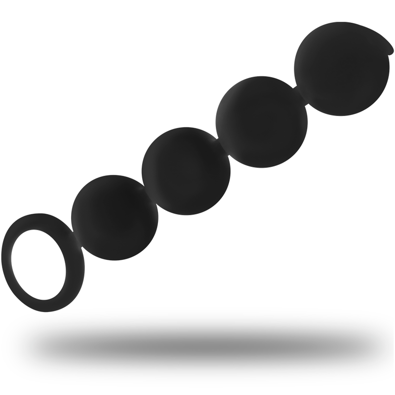 BLACK&SILVER - LENNON ANAL ROSARY 4 SILICONE SPHERES 15 CM - My naughty haven #