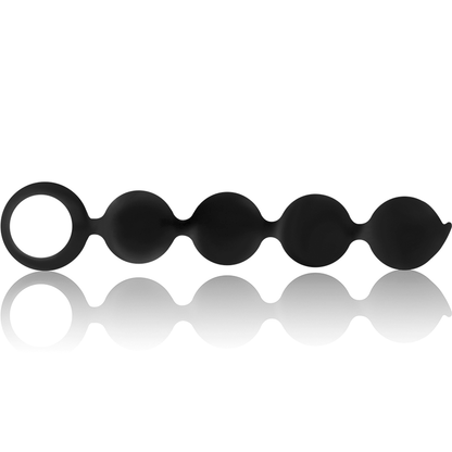 BLACK&SILVER - LENNON ANAL ROSARY 4 SILICONE SPHERES 15 CM - My naughty haven #