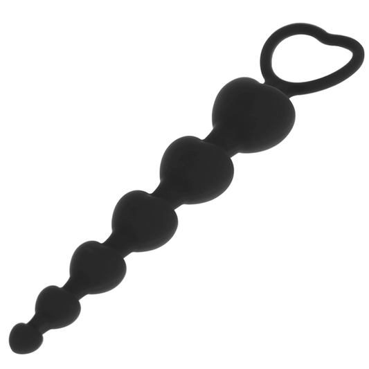 BLACK&SILVER - АНАЛНА ВЕРИЖКА MILA СЪС СЪРЦА 18 СМ