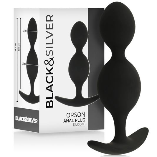 BLACK&SILVER - ORSON PLUG SILICONE 2 ANAL WAVES 9 CM - My naughty haven #