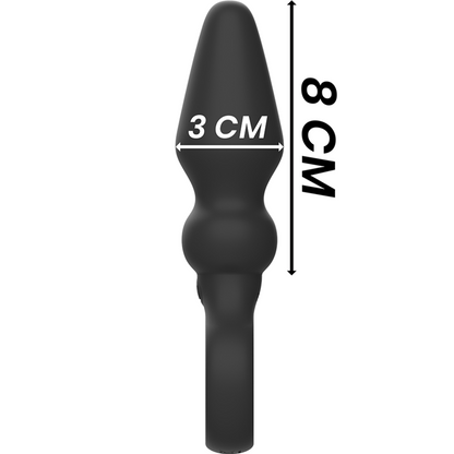 BLACK&SILVER - OZZY POWERFUL SILICONE ANAL PLUG - My naughty haven #