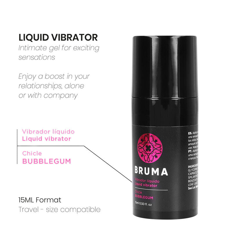 BRUMA - LIQUID VIBRATOR ULTRA SLIDING BUBBLEGUM 15 ML - My naughty haven #