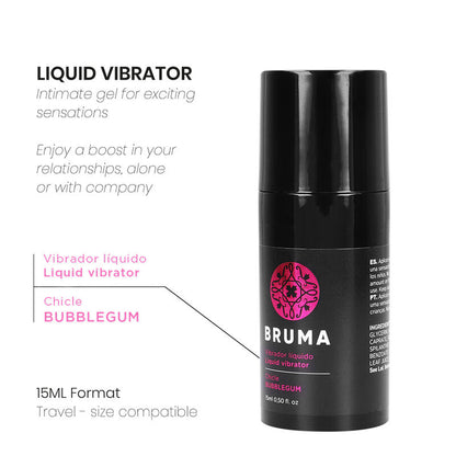 BRUMA - LIQUID VIBRATOR ULTRA SLIDING BUBBLEGUM 15 ML - My naughty haven #
