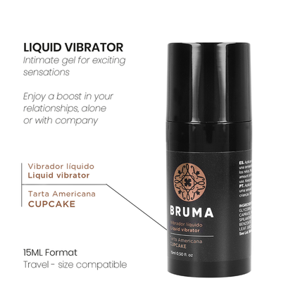 BRUMA - LIQUID VIBRATOR ULTRA SLIDING CUPCAKE 15 ML - My naughty haven #