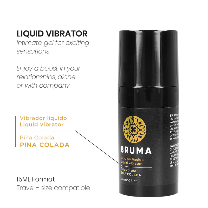 BRUMA - LIQUID VIBRATOR ULTRA SLIDING PINA COLADA 15 ML - My naughty haven #
