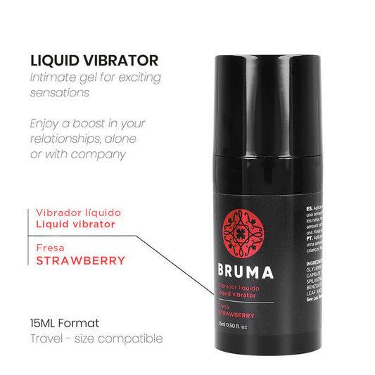 BRUMA - LIQUID VIBRATOR ULTRA SLIDING STRAWBERRY 15 ML - My naughty haven #