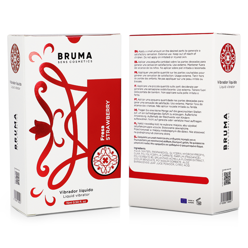 BRUMA - LIQUID VIBRATOR ULTRA SLIDING STRAWBERRY 15 ML - My naughty haven #