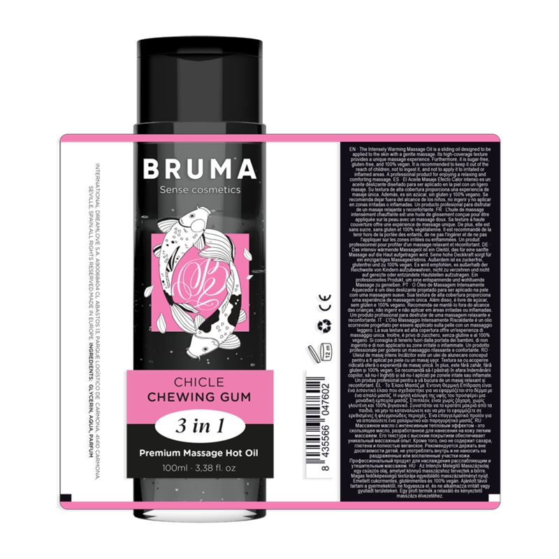 BRUMA - PREMIUM MASSAGE HOT OIL CHEWING GUM 3 IN 1 - 100 ML - My naughty haven #