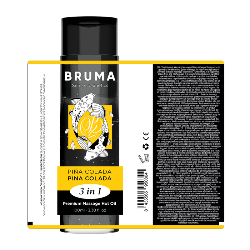 BRUMA - PREMIUM MASSAGE HOT OIL PINA COLADA 3 IN 1 - 100 ML - My naughty haven #