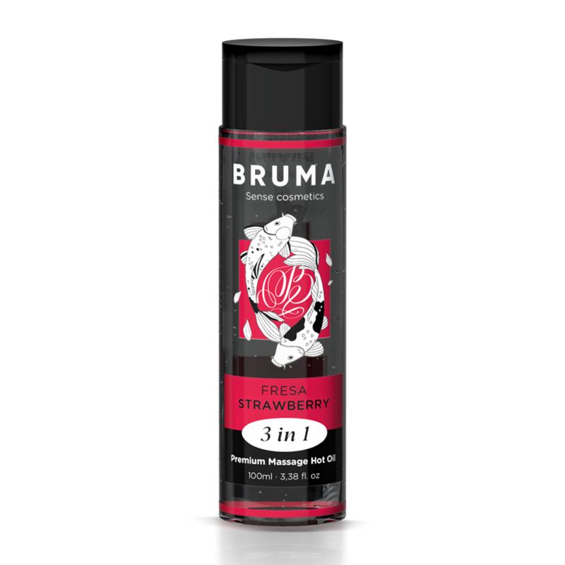 BRUMA - PREMIUM MASSAGE HOT OIL STRAWBERRY 3 IN 1 - 100 ML - My naughty haven #