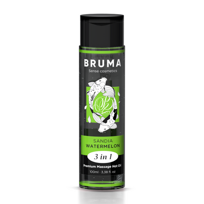 BRUMA - PREMIUM MASSAGE HOT OIL WATERMELON 3 IN 1 - 100 ML - My naughty haven #