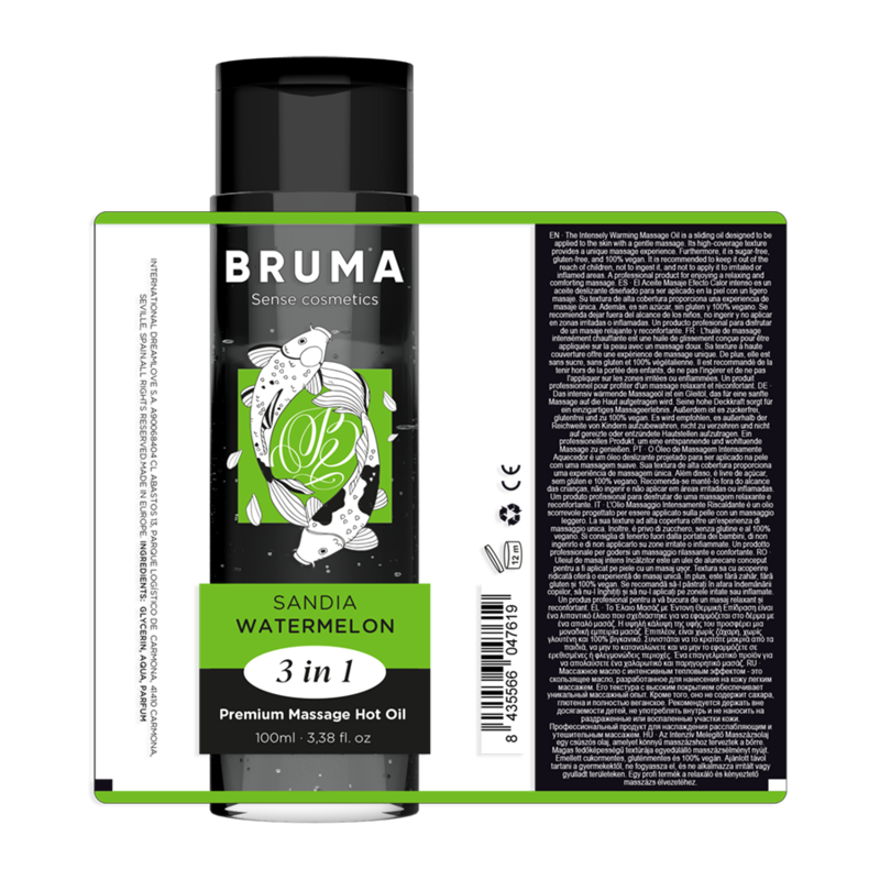 BRUMA - PREMIUM MASSAGE HOT OIL WATERMELON 3 IN 1 - 100 ML - My naughty haven #