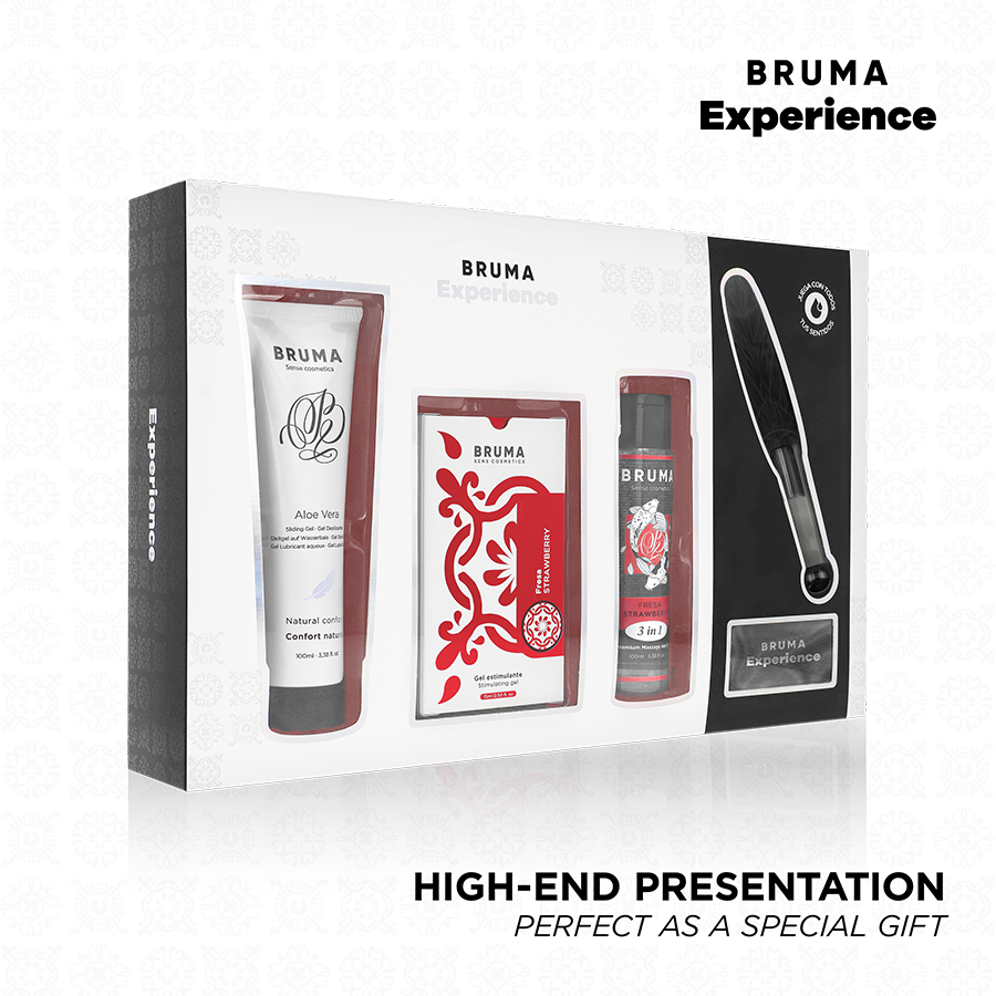 BRUMA XPERIENCE - SWEET STRAWBERRY TEMPTATION KIT WITH ORGASM ENHANCER - My naughty haven #