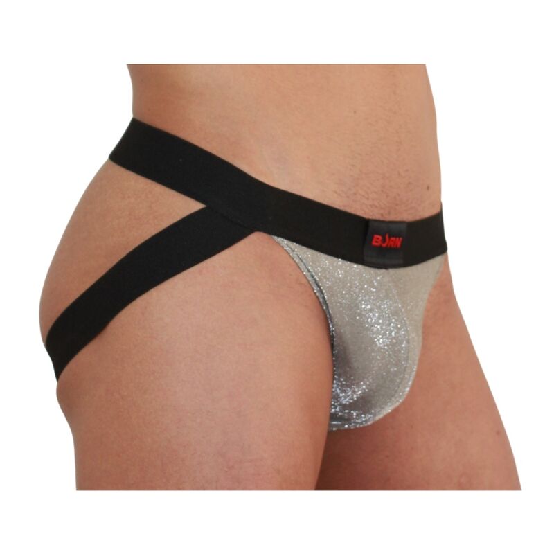 BURN - 001 JOCK SHINY BEIGE / BLACK S - My naughty haven #
