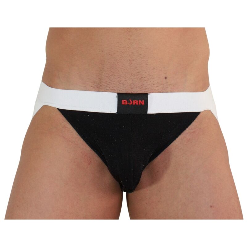 BURN - 004 JOCK SHINY BLACK / WHITE S - My naughty haven #