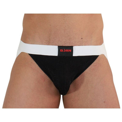 BURN - 004 JOCK SHINY BLACK / WHITE S - My naughty haven #