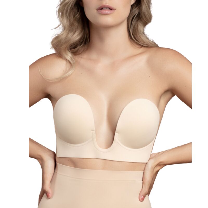 BYE-BRA - BRA WITHOUT HANDLES SHAPE U BLACK CUP A - My naughty haven #