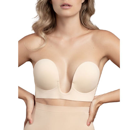BYE-BRA - BRA WITHOUT HANDLES SHAPE U BLACK CUP A - My naughty haven #