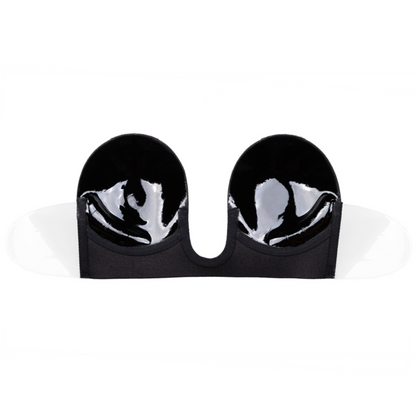 BYE-BRA - BRA WITHOUT HANDLES SHAPE U BLACK CUP A - My naughty haven #