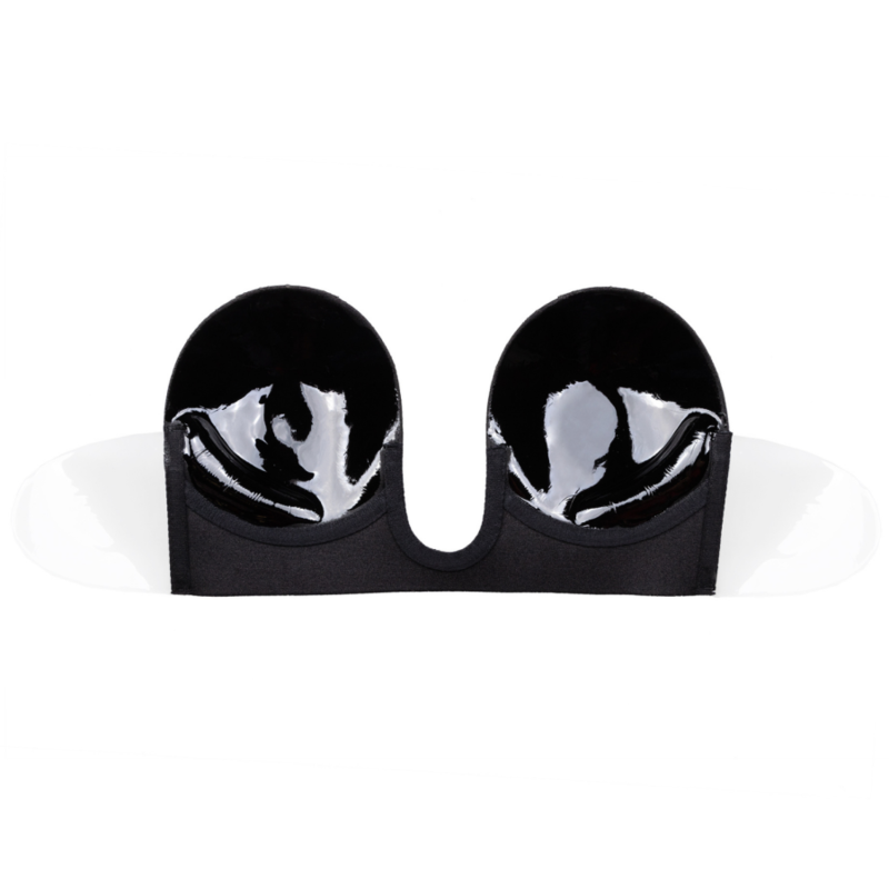 BYE-BRA - BRA WITHOUT HANDLES SHAPE U BLACK CUP A - My naughty haven #