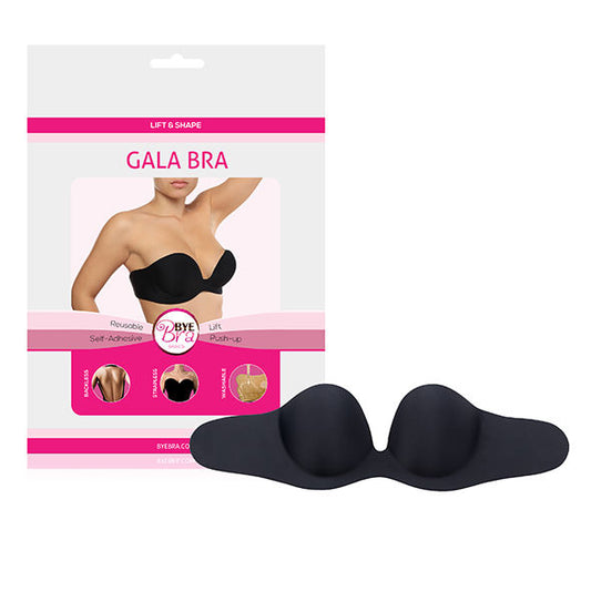 BYE-BRA - Силиконов сутиен Gala Bra за рокли с гол гръб – Black, Cup A