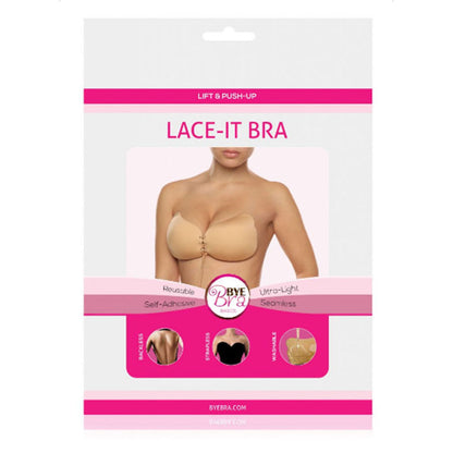 BYE-BRA - LACE-IT ENHANCEMENT PUSH-UP BEIGE CUP C - My naughty haven #