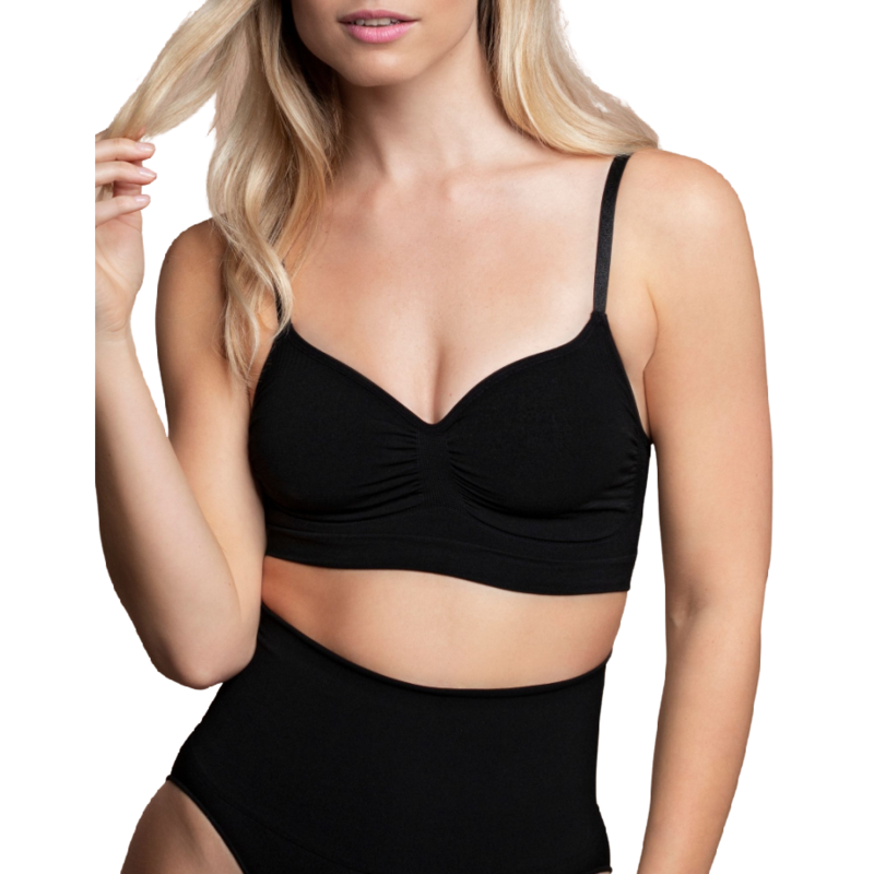 BYE-BRA - MEDIUM CONTROL BRA SEAMLESS BLACK SIZE XL - My naughty haven #