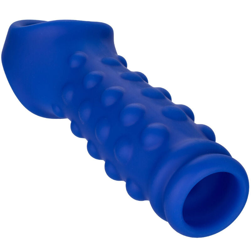 CALEXOTICS - ADMIRAL BEADED PENIS COVER LIQUID SILICONE BLUE - My naughty haven #
