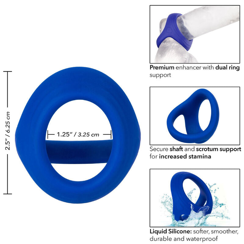 CALEXOTICS - ADMIRAL COCK BALL DUAL RING BLUE - My naughty haven #