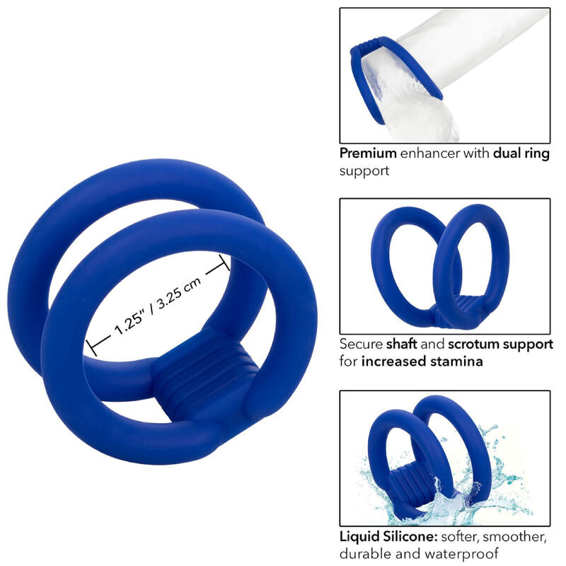 CALEXOTICS - ADMIRAL DUAL COCK CAGE BLUE - My naughty haven #