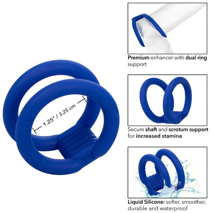 CALEXOTICS - ADMIRAL DUAL COCK CAGE BLUE - My naughty haven #