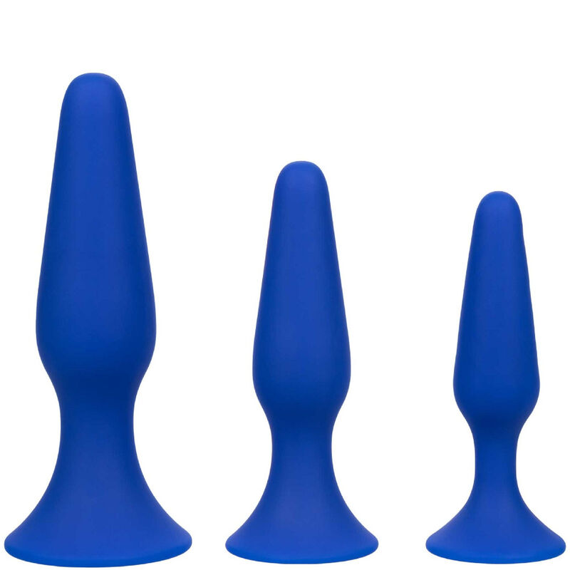 CALEXOTICS - ADMIRAL KIT 3 ANAL PLUG BLUE - My naughty haven #