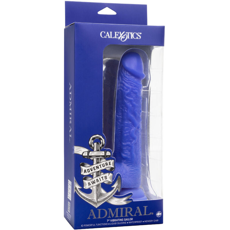 CALEXOTICS - ADMIRAL SAILOR REALISTIC DILDO VIBRATOR BLUE - My naughty haven #