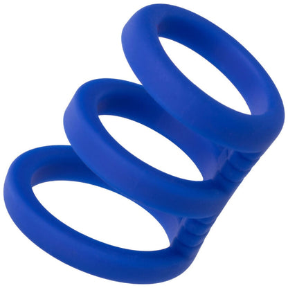 CALEXOTICS - ADMIRAL TRIPLE COCK CAGE BLUE - My naughty haven #