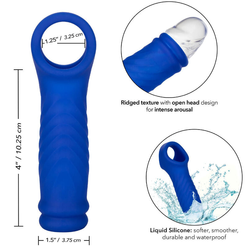 CALEXOTICS - ADMIRAL WAVE PENIS COVER LIQUID SILICONE BLUE - My naughty haven #